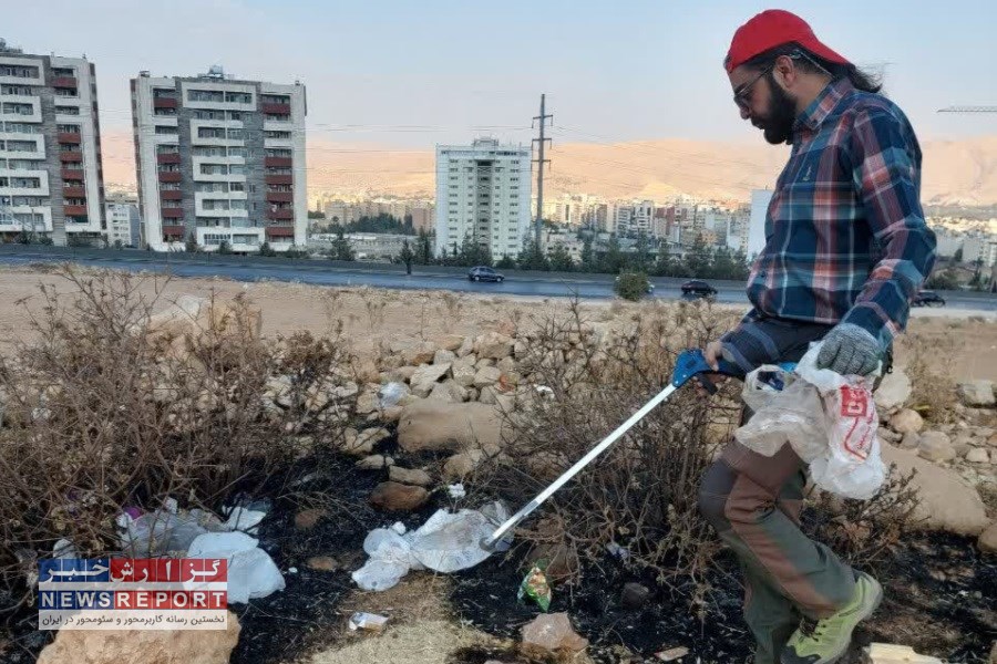 به مناسبت روز کوهنورد دامنه کوه دراک شیراز پاکسازی شد